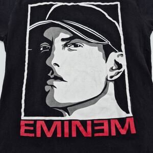 Vintage Eminem Image T-Shirt Black Kids Size Medium Rare 90'S Rap Bravado Brand